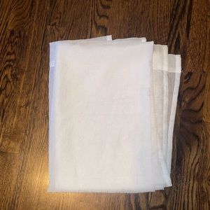 White sheer crinkle textured curtain panel